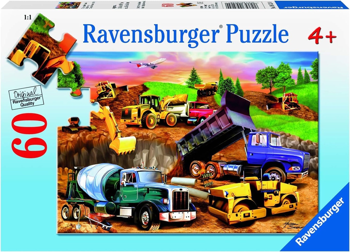 Ravensburger Construction Crowd Jigsaw Puzzle | 60 Unique Pieces | Engaging Toy For Kids | Perfect Fit & Anti-Glare Surface | Pr