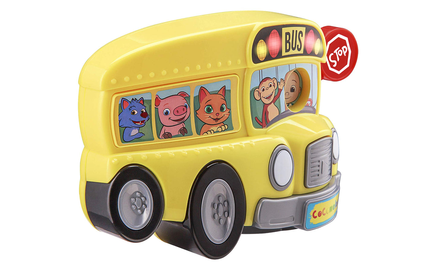 Cocomelon Musical Bus for Kids - Yellow School Bus with Built-in Cocomelon Songs and Sound Effects Fun Musical Cocomelon Toy for
