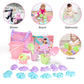 Tagitary Beach Sand Toys Set for Kids 3-10 with Bucket Watering Can Shovel Rake Sand Molds Beach Shell Bag