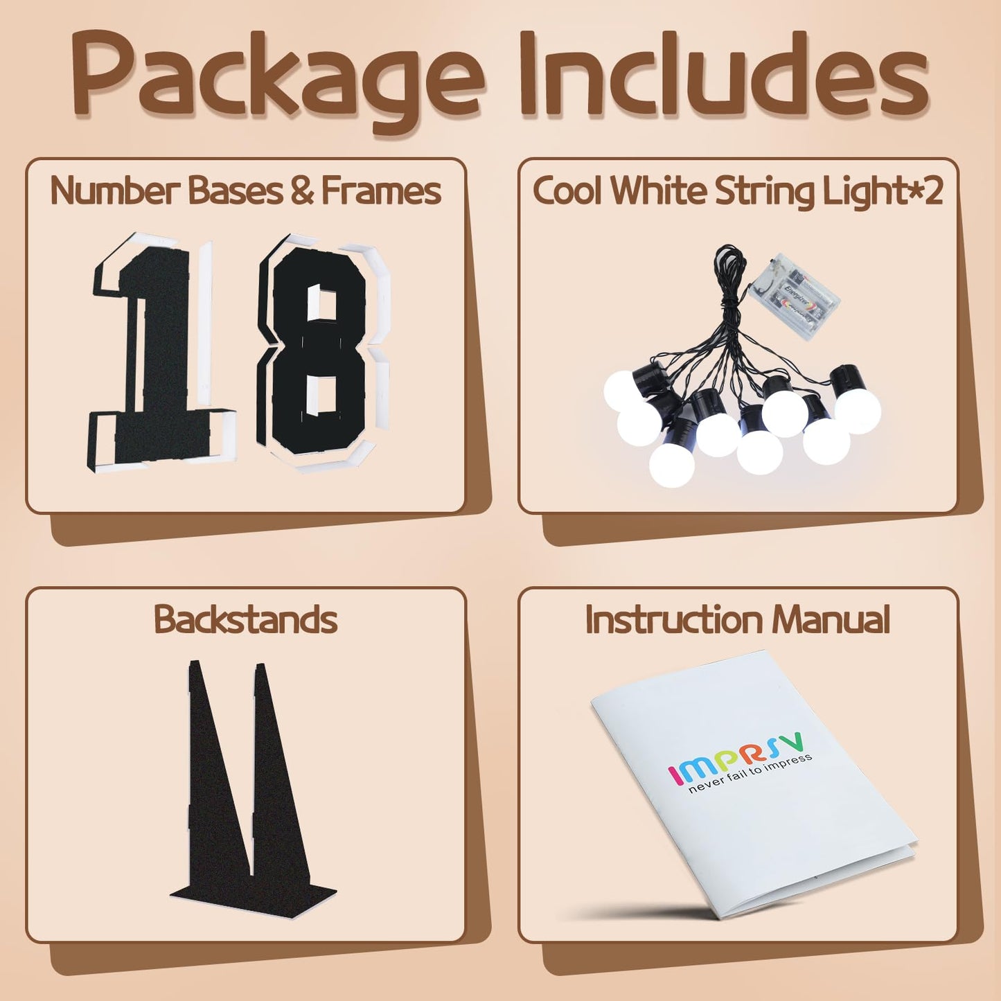 Marquee Numbers Black 18Th-Birthday Decorations: Large 3Ft Light Up Number 18 Birthday Decoration For Boy Girl 18 Year Old Teen