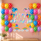 Kidzilo 41 Pcs Unicorn Birthday Decoration Set For Girls With Cursive Banner, 10 Cardstock Cutouts & 30 Multicolour Polka Dot Ba