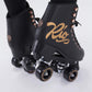 Rio Roller Rose Roller Skates - Unisex Indoor/Outdoor Quad Roller Skates For Women And Men (Mens 7 / Ladies 8, Black/Rose Gold)