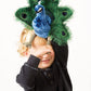 Folkmanis Small Peacock Hand Puppet, Blue; Green, Gold