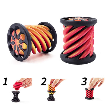 Cyhdddr 2Pcs Spiral Cone Fidget Toy Set - 3D Printed Stress Relief, Mini Pyramid Design, Plastic, Cone & Cylinder Color