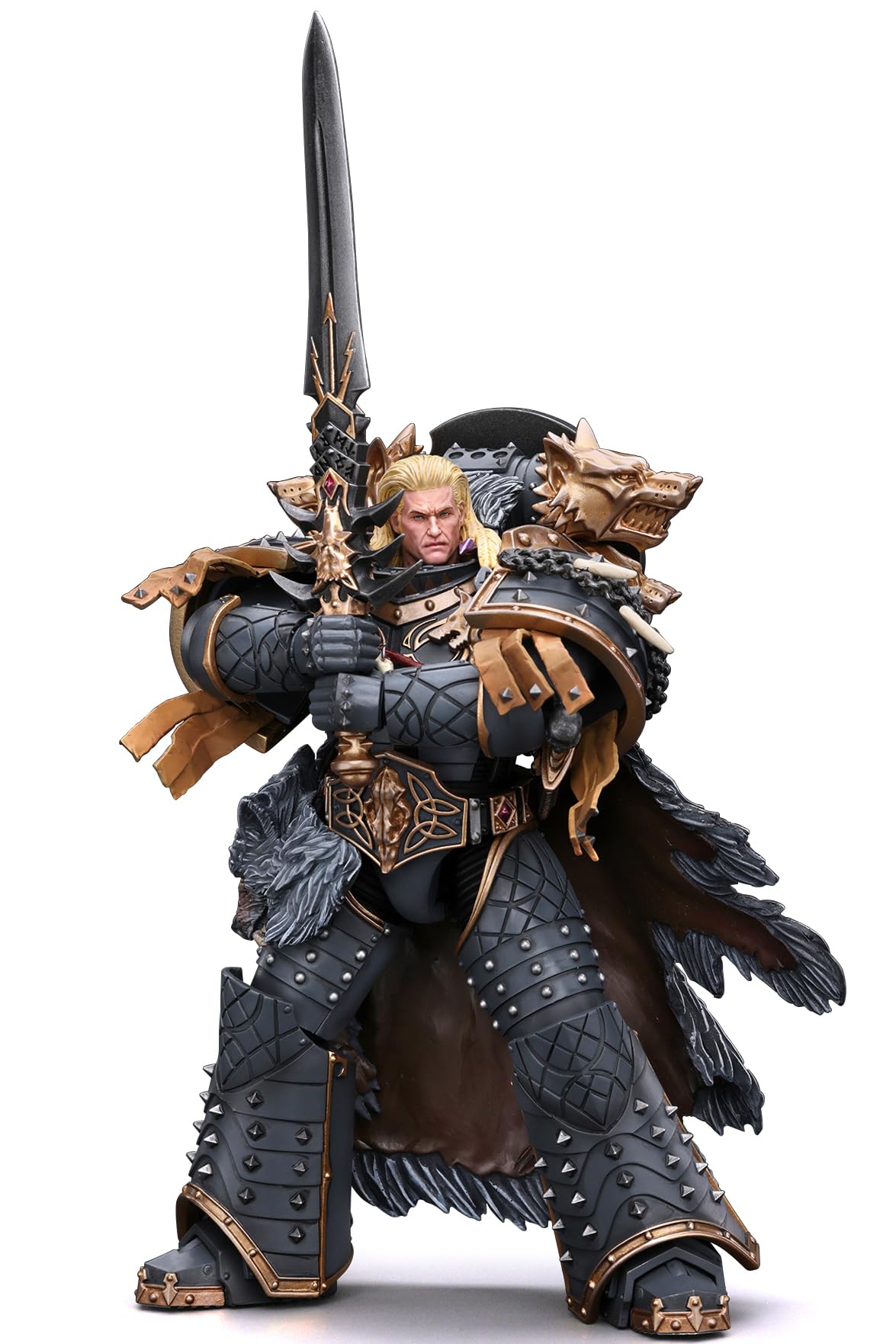 JOYTOY Warhammer 40K 1/18 Action Figure - Space Wolves Leman Russ Primarch of The VIth Legion - Collectible Display Model for De