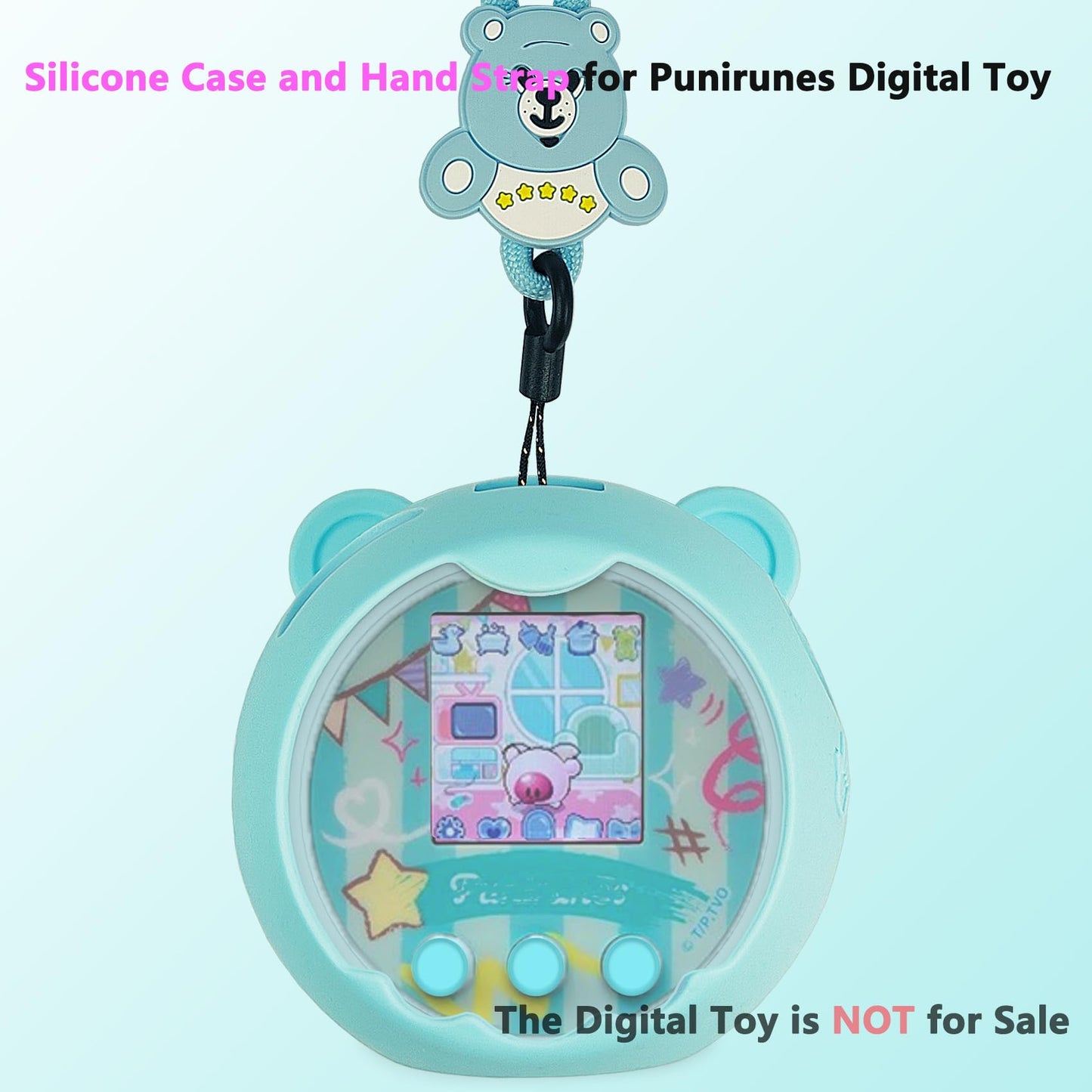 XEGIMOR Silicone Cover Case for Punirunes Interactive Digital Toy Squishy Characters Pet, Screen Protector for Punirunes Virtual