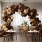 130Pcs Brown Balloons Different Sizes 18'' 12'' 10'' 5'' Balloon Garland Arch Kit Perfect For Birthday Party, Graduation, Baby S