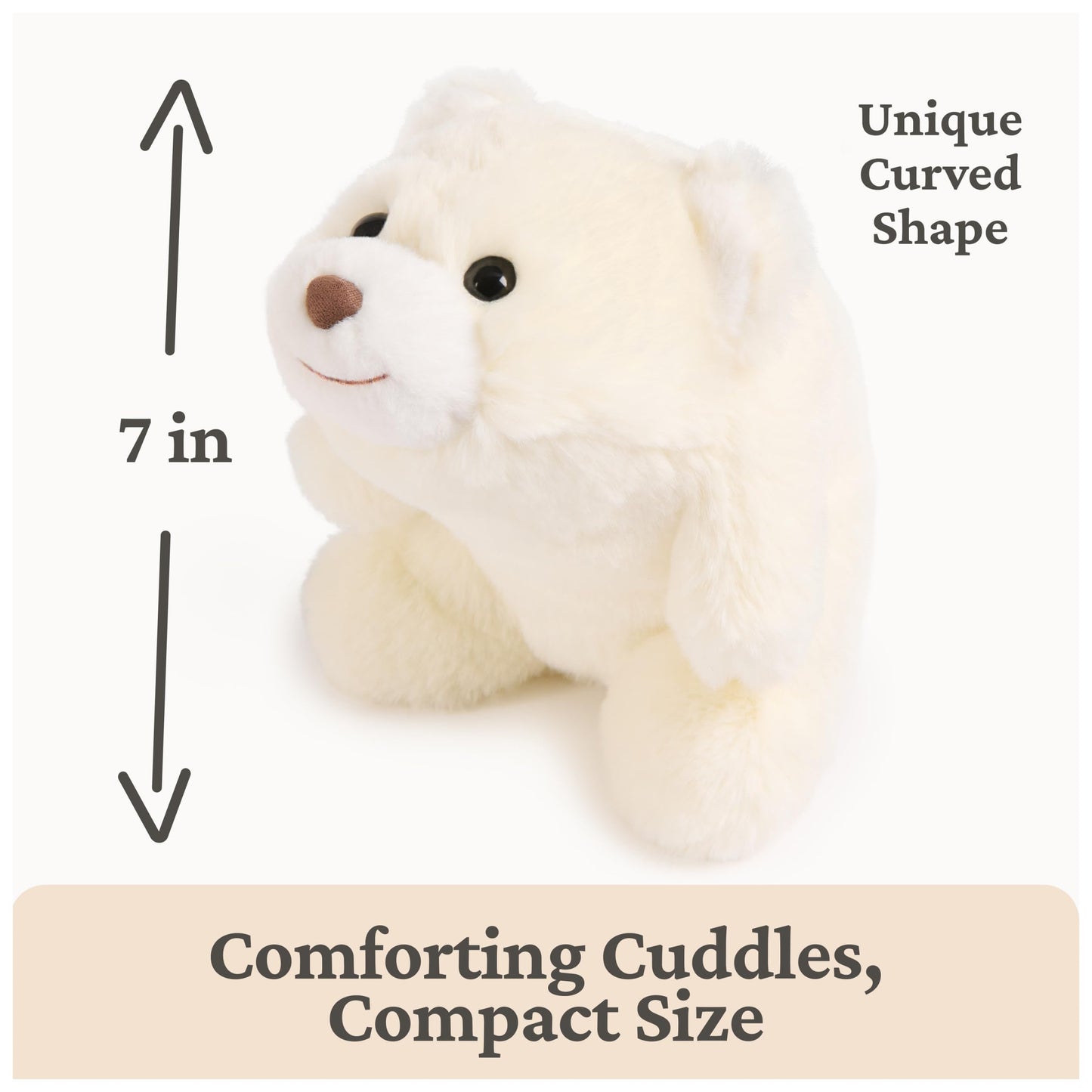 GUND Snuffles Teddy Bear, Classic Plush Toy, 7" White, High Quality Materials, Ages 1 and Up, Model 6072576