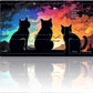 Playmat for MTG Magic Size 24x14 Inch Game Mats Tabletop Magic Play Mats enhanced Smooth Rubber Surface  Mousepad Compatible Qindaiwen for MTG RPG CCG Trading Card Game Play mats  Three Cats