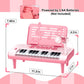 Toddler Piano Toys Gifts For Girl Age 1 2 3-5, Pink Baby Piano Music Toy, Kids Piano With 24 Keys, Microphone And Music Sheet St