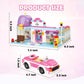 Brick Story Girls Friends Hair Salon Building Kit With 2 Mini People 5 Dolls Hair Creative Girls Friends Sets 358 Pieces With A Pink Convertible Car Stem Building Toys Gifts For Kids Age 6-12 And Up