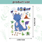 24 Sheets 8.3''  5.9'' Make Your Own Dinosaur Stickers For Toddlers Kids Party Favors, Make A Face Stickers For Kids Activities