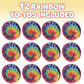 Artcreativity Rainbow Yoyos For Kids, Pack Of 12, Metal Yo-Yo Toys With Colorful Designs, Birthday Party Favors, Goodie Bag Fillers, Holiday Stocking Stuffers, Classroom Prizes