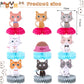 Chinco 9 Pcs Cat Party Centerpieces for Tables Cat Birthday Party Decorations Honeycomb Cat Party Supplies Cat Party Favor Table