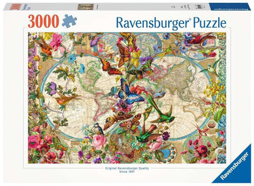 ***2022*** [AW LINES] Ravensburger Flora & Fauna World Map, 3000pc