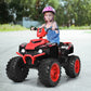 Olakids 12V Kids Ride On Atv, 4 Wheeler Electric Vehicle For Toddlers, Battery Powered Motorized Quad Toy Car For Boys Girls With Led Lights, Music, Horn, High Low Speed, Soft Start (Red)