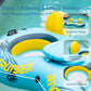 Sunrio 2025 New & Upgrade 2 Person Double River Tubes for Floating Heavy Duty Inflatable Floating Lounger enhanced Water Rafts Pool Float Above Lake and River for mature-themeds (Green-Yellow)