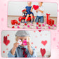 Motionchic 24 Pcs 2 Inch Valentine'S Day Rubber Duck Love Heart Squeaky Holiday Duckies Novelty Pink Red Bath Toys For Party Fav