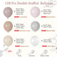 Boho Balloons Garland Arch Kit - 128Pcs Double Stuffed 18/12/10/5 Inch Double Garland Kit Layer Matte White Cream Peach Pink Bal
