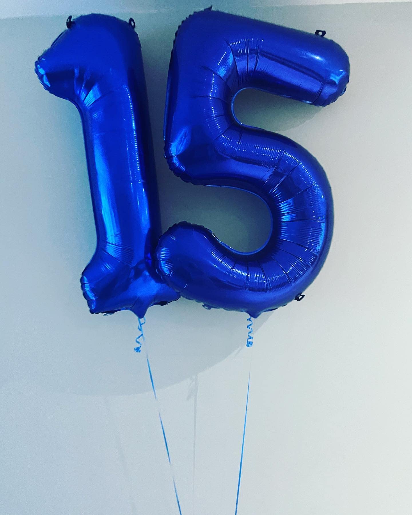 40 Inch Navy Blue 15 Number Balloons Giant Jumbo Huge 15 Or 51 Foil Mylar Helium Number Digital Balloons Dark Blue Birthday Myla