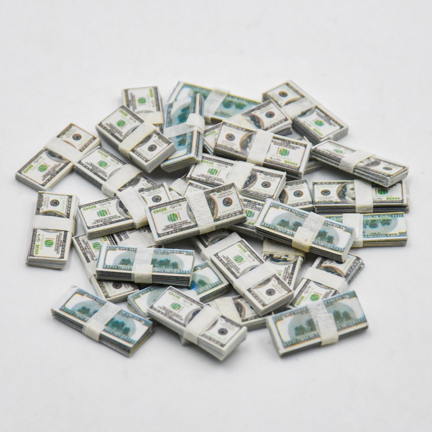 500PCS Miniature Scene Model 100 Dollar Bills for Dollhouse 1:12 Dollar Bills for Dollhouse Accessories