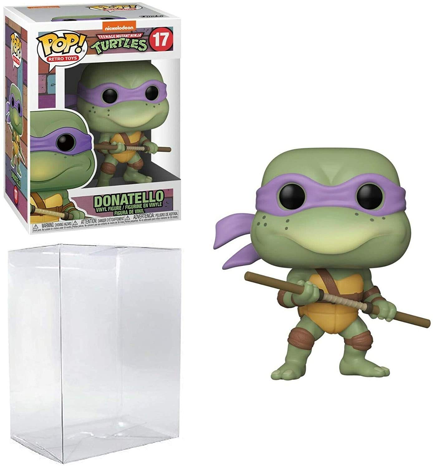Donatello Pop #17 Retro Toys Teenage Mutant Ninja Turtles Vinyl Figure (Bundled With Ecotek Protector To Protect Display Box)