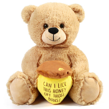 Benben Valentines Day Gifts For Her, Women, Girlfriend, Wife, Best Friend, 10 Inch Teddy Bear Stuffed Animal With Honey Pot, Fun