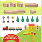Sainsmart Jr. Wooden Train Set For Toddler, 41Pcs Wood Train Track W/Crane Fits Brio, Thomas, Melissa And Doug, Kids Wood Toy Train For Kids Ages 3+