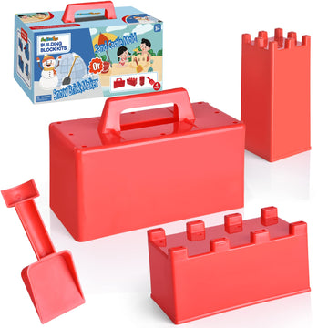 Snow Fort Building Block - Beach Sand Toys for Kids, Sand Castle Mold Kit, Winter Summer Outdoor Fun Toys for Boys Girls Toddler