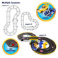 Nkok Sonic & Tails Rc Slot Car Set Race Set Vehicle, Black, Cars Rase On Figure-8 Track, Features A Lap Counter, Perfect Item For Kids, Ages 5 And Up