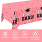 Gatherfun Graduation Tablecloths Graduation Party 2024 Table Decorations Waterproof Plastic Rectangular Disposable Table Cover F