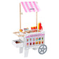 VEVOR Ice Cream Cart for Kids, 20+ PCS Accessories, Pretend Play Ice Cream Shop Kitchen Food Toys with Ice Cream Cone & Popsicle