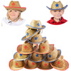 Funny Party Hats Cowboy Party Hats - 12 Straw Cowboy Hats - Medium - Red, Blue - Costume Headwear - For children, cowboy party p