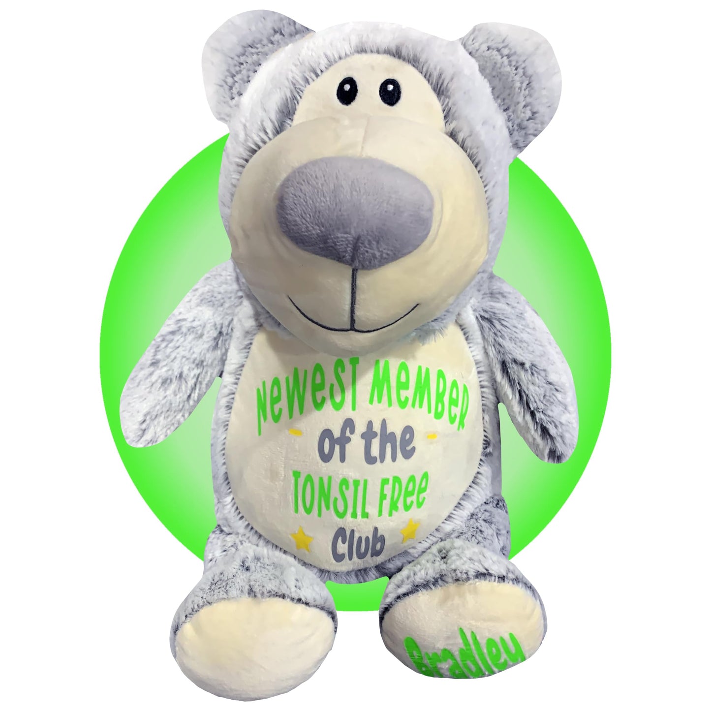 Tonsillectomy Recovery Gifts For Kids - Add A Name And Message - 17'' Custom Teddy Bear - Personalized Gifts For Tonsillectomy -