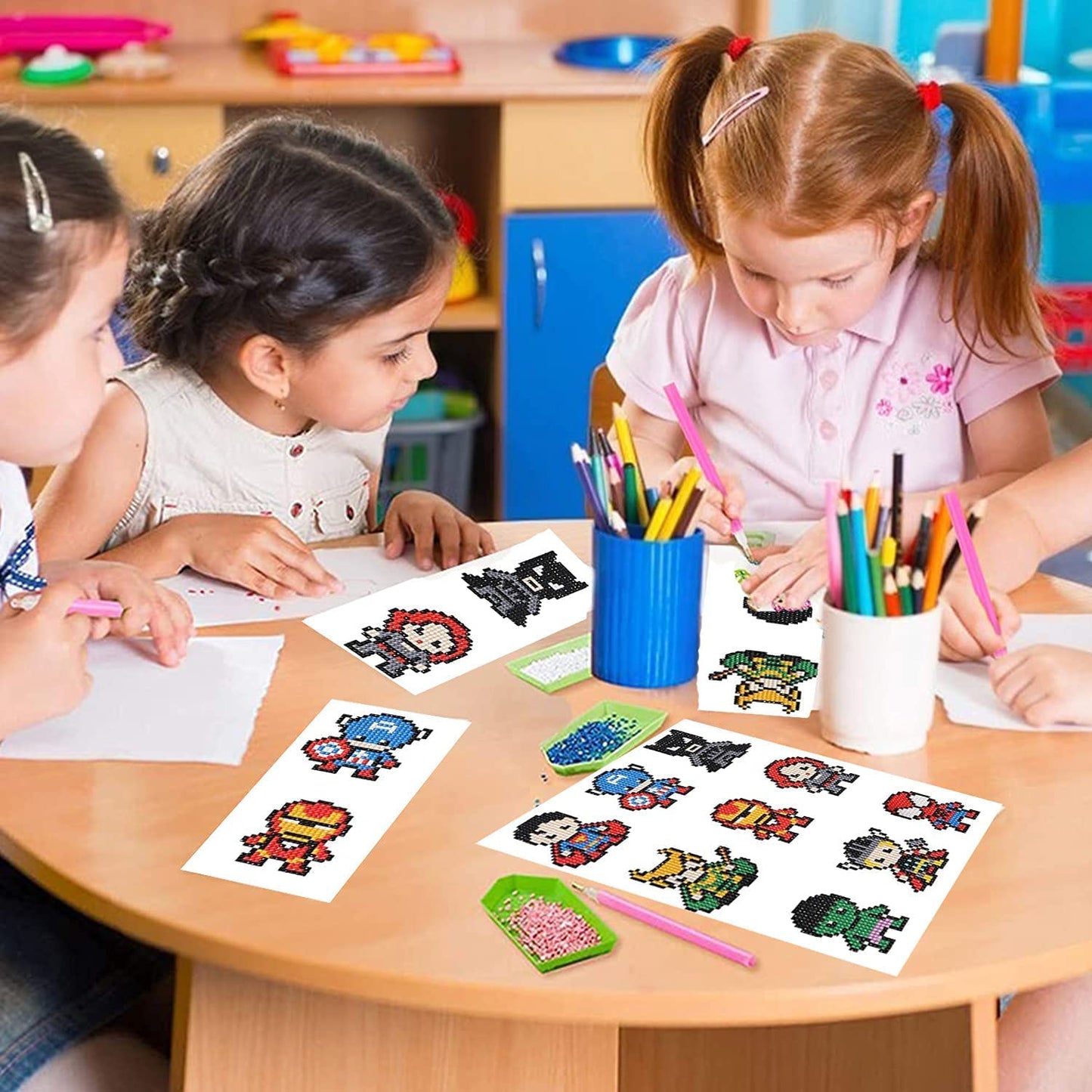 Diamond Art Kits for Kids Diamond 5D Painting Kits for Teens Gem Art Kits for Children Boys Girls Gem Painting for Beginners