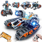 Hogokids 5 In 1 Stem Building Set With Led Light - App & Remote Controlled Cars Building Toys Kit, Rc Robot Tank Sleigh Tracked Racer 604 Pcs, Toy Gifts For Kids Boys Girls Ages 6 7 8 9 10 11 12+ Year