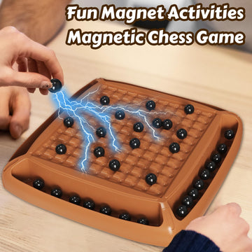 Magnetic Chess Game With 28 Pcs Magnetic Pieces, Family Board Games For Kids And Adults, Magnetic Chess Set Ideal For Family And