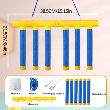 Catching Sticks Challenge - Reflex Game Adjustable Speed Hand Eye Coordination Toys, Children'S Drop Stick Game (Blue)