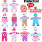 10 Sets Baby Doll Playtime Outfits Clothes Hat Headband Fits For 10 Inch Baby Dolls 12 Inch New Born Baby/Alive Baby Dolls 14 Inch Dolls (No Doll)