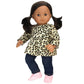 Sophia'S 2 Piece Cheetah Print Tunic And Denim Jeggings 2 Piece Outfit Set For 15'' Dolls, Tan