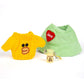 3-Piece Doll Clothes Designer - Kawaii Knit Sweater Set for 17cm Doll  Cute Doll Outfit with Accessories for Dress-Up or Display - Yellow (No Doll)