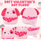 Mowatusy Puppy Plush,Cute Dog Plush Doll With Love Scarf,Party Decor,Birthday Gifts For Kids Girl Boy
