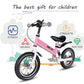 bikeboy Balance Bike 3 in 1,The Dual Use of a Kids Balance Bike and Kids Bike,12 14 Inches for 2-6 Years Old,with Shock Absorber