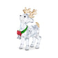 Swarovski Joyful Ornaments Santas Reindeer Figurine, Multicolored Crystals, Part Of The Joyful Ornaments Collection