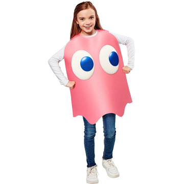 Neca Child'S Pac-Man Foam Costume Tunic, Pinky, One Size