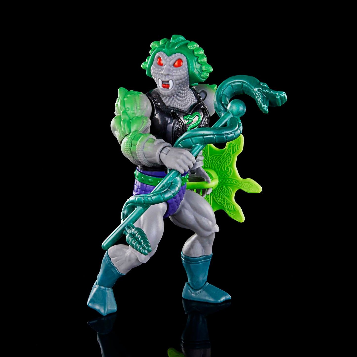 Masters of the Universe Origins Action Figure Toy with Accessories  Deluxe Snake Face 5.5 Inch Motu Collectible