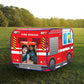 Artcreativity Fire Truck Tent With Carry Bag, Pop Up Indoor Tent For Kids - Fire Truck Pop Up Tent, Indoor Playhouse With 2 Openings, Flat-Folding For Compact Storage, 43.5 X 28 X 26.5 Inches
