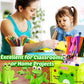 FUNZBO Arts and Crafts Supplies for Kids - Kids Crafts for Kids Ages 4-8 with Construction Paper, Pom Poms, Googly Eyes & Pony B