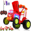 Remote Control Car For Kids 3 4 5 6 7 Year Old,90 Upright Stunt Rc Cars With Light And Music,Rocking Tumbling Electric Train Toy
