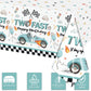 Rejoice Bunny 3Pcs Two Fast Tablecloths For Kids Boys 2Nd Birthday Party Decorations Two Fast Two Curious Racing Car Bday Table